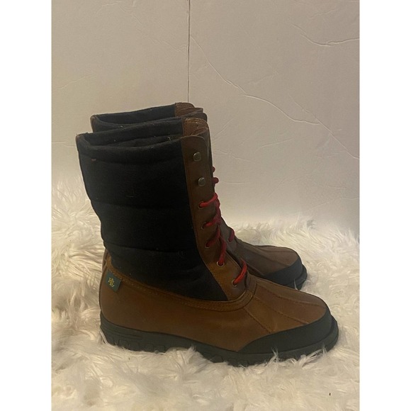 COPY - Lauren Ralph Lauren Quinlyn Leather Lace Up Quilted Boots EUC Size 10B - Picture 4 of 4